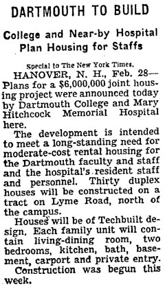 Dartmouth to Build